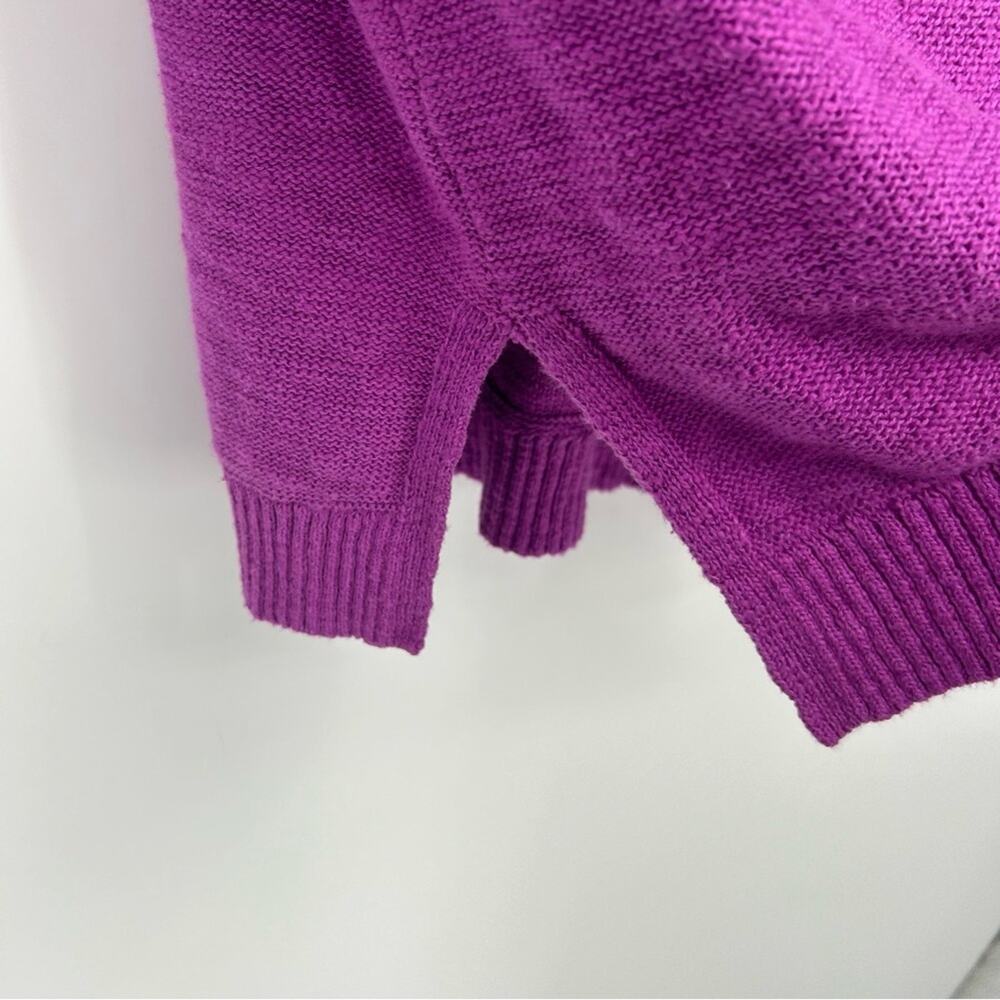 J. Jill 100% Cotton Purple V-Neck‎ Sweater Size XS - Picture 7 of 7